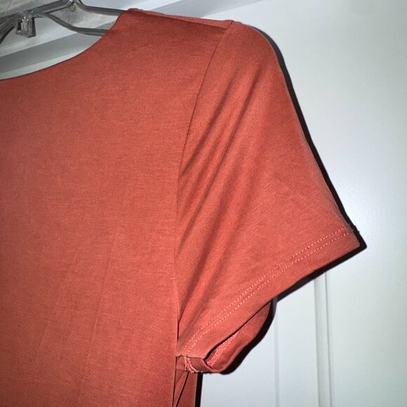 Lulu’s Cutest Moments Ruched Side Split Midi Dress in Dusty Rose Size Large NWT - Picture 9 of 13